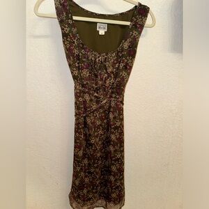 Converse One Star women’s dress, size large, olive green, pink flowers